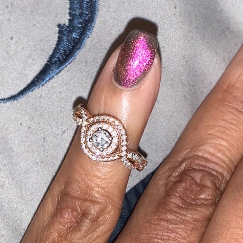 Engagement Ring 5/8 ct tw Round-cut 14K Rose Gold